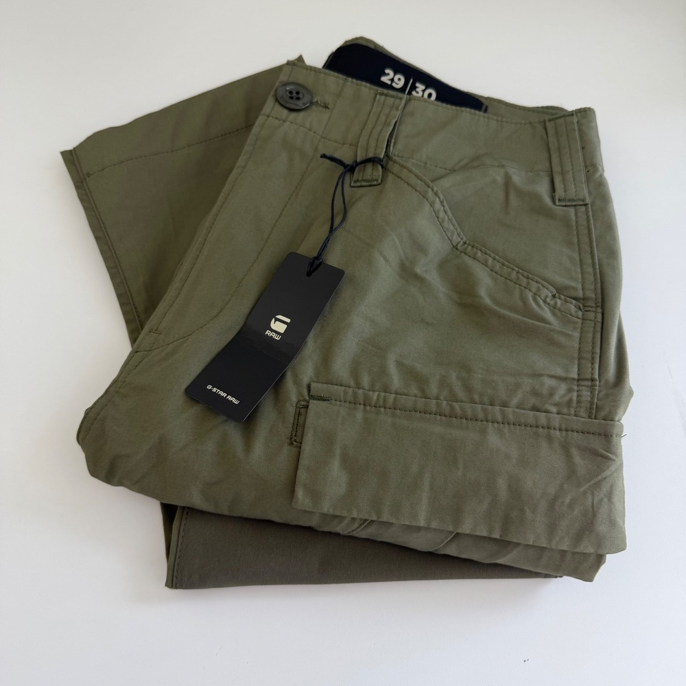 G-Star Raw 3D Regular Tapered Cargo Pants Moss Green 29/30 Men's NWT